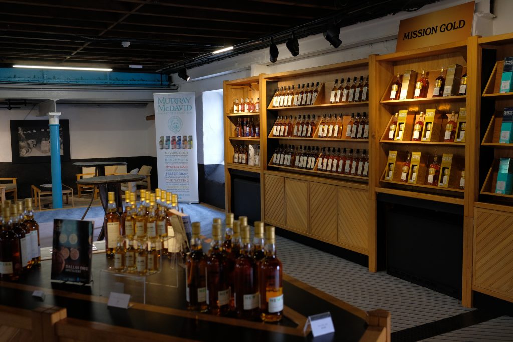 Dallas Dhu Distillery Shop Shelfs